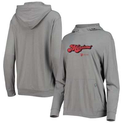 Men's Levelwear Heathered Gray Wells Fargo Championship Maryland Script Tri-Blend Pullover Hoodie in Heather Gray