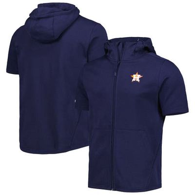 Men's Levelwear Navy Houston Astros Recruit Full-Zip Short Sleeve Hoodie