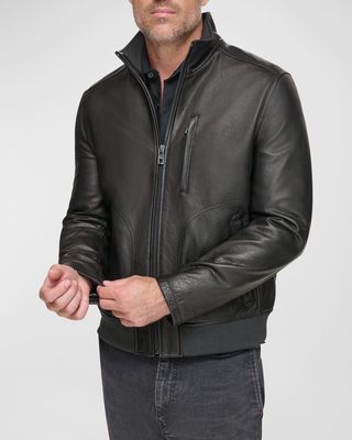 Men's Lindley Leather Bomber Jacket