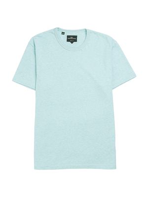 Men's Linen-Blend Crewneck T-Shirt - Mint - Size Medium