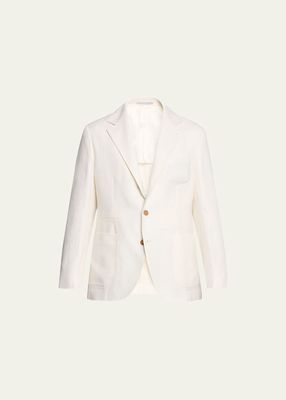 Men's Linen-Blend Two-Button Sport Coat