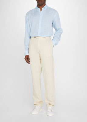 Men's Linen Contemporary Fit Sport Shirt