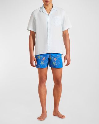 Men's Linen Pocket Camp Shirt