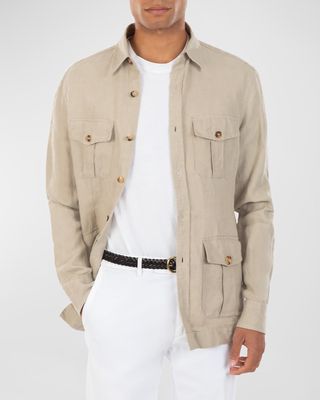 Men's Linen Safari Shirt