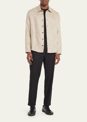 Men's Linen-Silk Donegal Chore Jacket