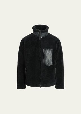 Men's Lionel Leather-Trim Shearling Jacket