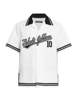 Men's Logo Baseball Camp Shirt - White Black - Size 16