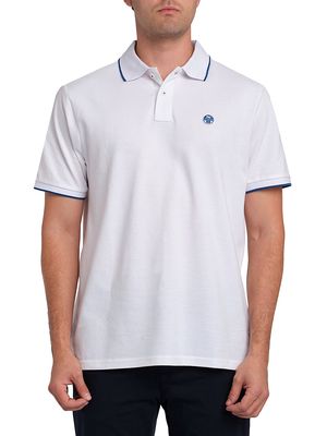 Men's Logo Collar Polo Shirt - White - Size Small