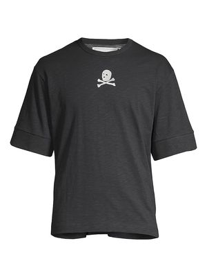 Men's Logo Crossbone T-Shirt - Black - Size XS - Black - Size XS