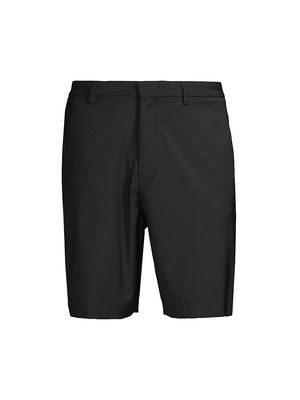 Men's Logo Flat Front Shorts - Black - Size 28 - Black - Size 28