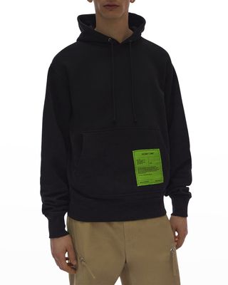 Men's Logo-Patch Pullover Hoodie