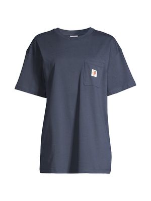 Men's Logo Pocket T-Shirt - Navy - Size Small