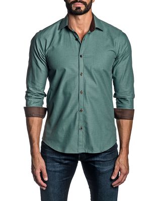 Men's Long-Sleeve Cotton Sport Shirt