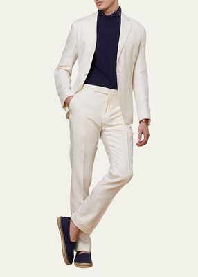 Men's Luxe Tussah Silk and Linen Trousers
