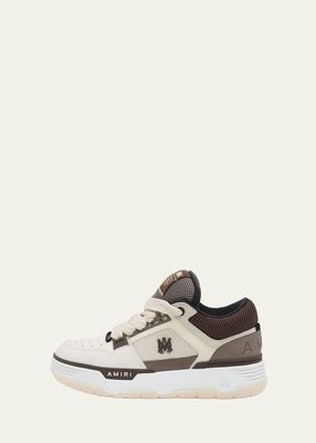 Men's MA-1 Leather & Mesh Low-Top Sneakers