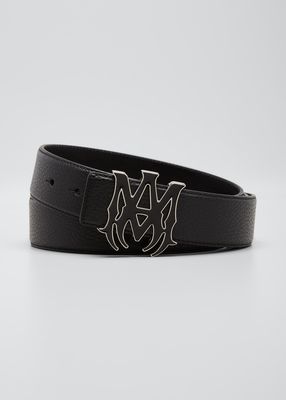 Men's MA-Buckle Leather Belt