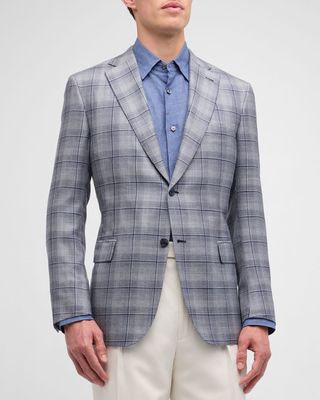 Men's Macro Plaid Sport Coat