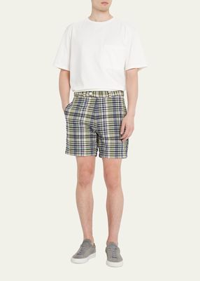 Men's Madras Check Cotton Shorts