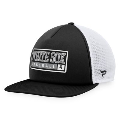 Men's Majestic Black/White Chicago White Sox Foam Trucker Snapback Hat