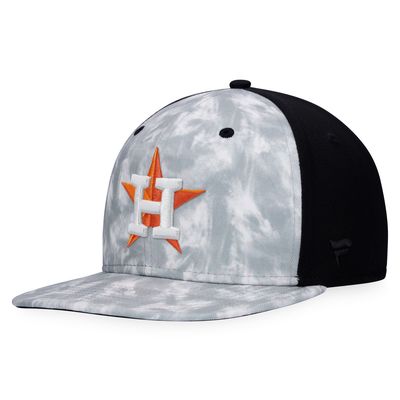 Men's Majestic Gray Houston Astros Smoke Dye Snapback Hat