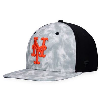 Men's Majestic Gray New York Mets Smoke Dye Snapback Hat