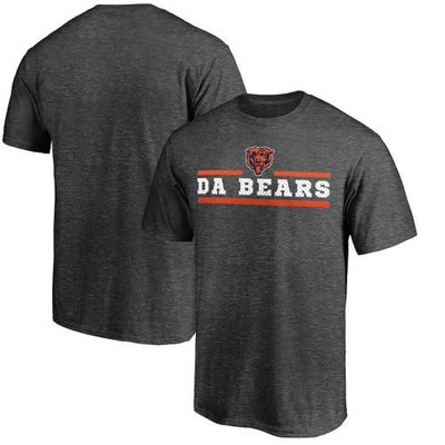 Men's Majestic Heathered Charcoal Chicago Bears Showtime Let's Go T-Shirt in Heather Charcoal
