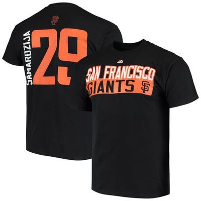 Men's Majestic Jeff Samardzija Black San Francisco Giants Block T-Shirt