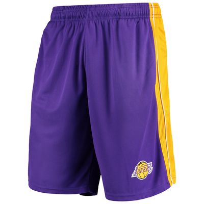 Men's Majestic Purple/Gold Los Angeles Lakers Big & Tall Birdseye Shorts