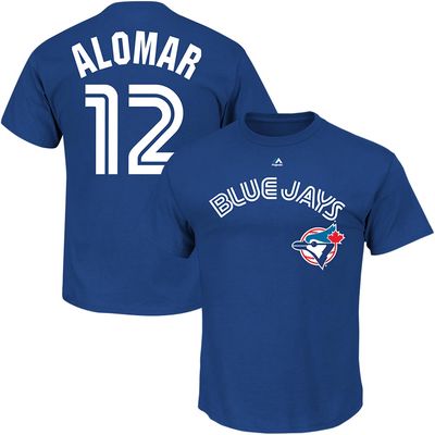 Men's Majestic Roberto Alomar Royal Toronto Blue Jays Big & Tall Cooperstown Name & Number T-Shirt