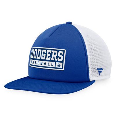 Men's Majestic Royal/White Los Angeles Dodgers Foam Trucker Snapback Hat
