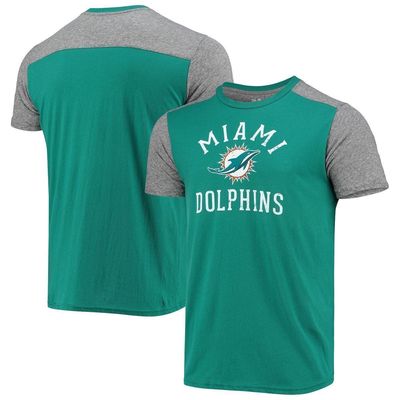 Men's Majestic Threads Aqua/Gray Miami Dolphins Field Goal Slub T-Shirt