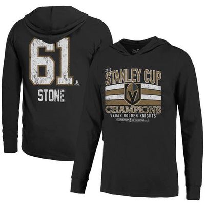 Men's Majestic Threads Mark Stone Black Vegas Golden Knights 2023 Stanley Cup Champions Softhand Name & Number Pullover Hoodie