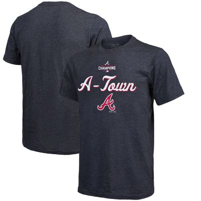 Men's Majestic Threads Navy Atlanta Braves 2021 World Series Champions Team Saying Tri-Blend T-Shirt