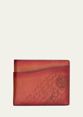 Men's Makore Slim Scritto Leather Bifold Wallet