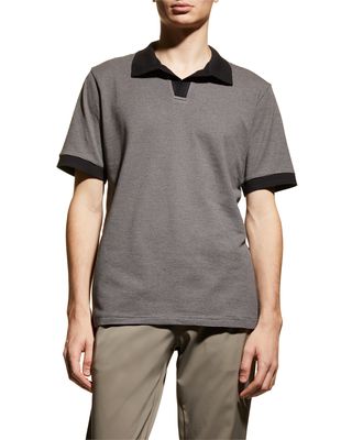 Men's Malden Striped Active Polo Shirt