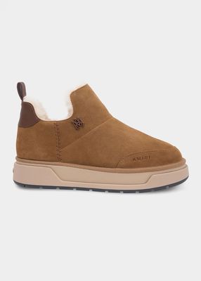 Men's Malibu Shearling-Lined Suede Ankle Boots
