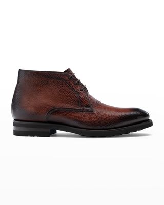 Men's Malone Pebbled Leather Chukka Boots