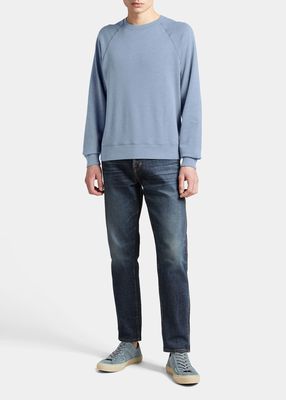 Men's M&eacute;lange Cotton Jersey Sweatshirt