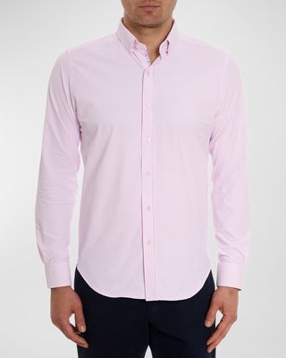 Men's Marcus Textured Nylon-Stretch Sport Shirt