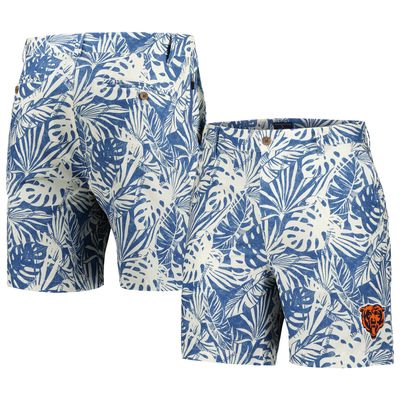 Men's Margaritaville Navy Chicago Bears Sandwashed Monstera Print Amphib Shorts