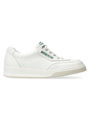 Men's Match Leather Tennis Sneakers - White - Size 7.5 - White - Size 7.5