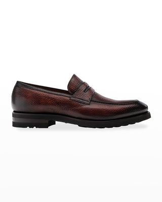 Men's Matlin II Pebbled Leather Penny Loafers