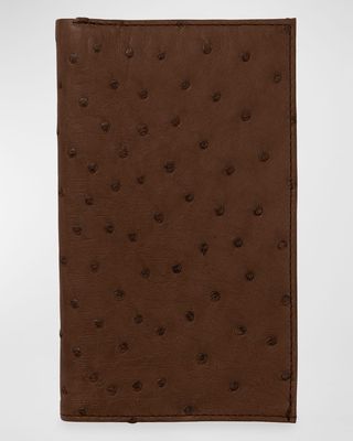Men's Matte Ostrich Leather Coat Wallet