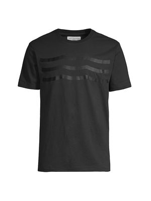 Men's Matte Wave Logo T-Shirt - Black - Size Small