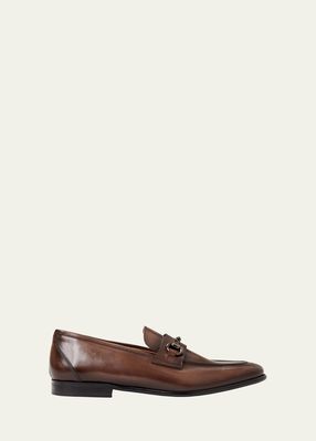 Men's Mauro Horse-Bit Leather Loafers