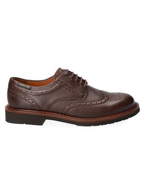 Men's Max Leather Lace-Up Brogues - Chestnut - Size 7