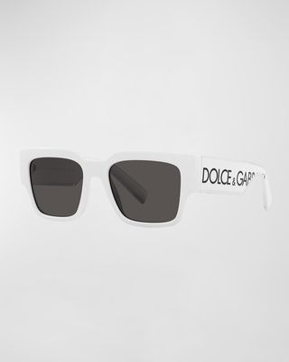 Men's Maxi-Logo Square Sunglasses