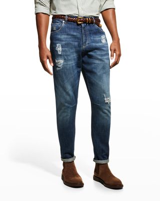 Men's Medium Wash Denim Jeans