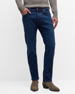 Men's Medium-Wash Slim Stretch Jeans
