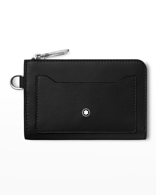 Men's Meisterst&uuml;ck Key Pouch Leather Zip Card Holder